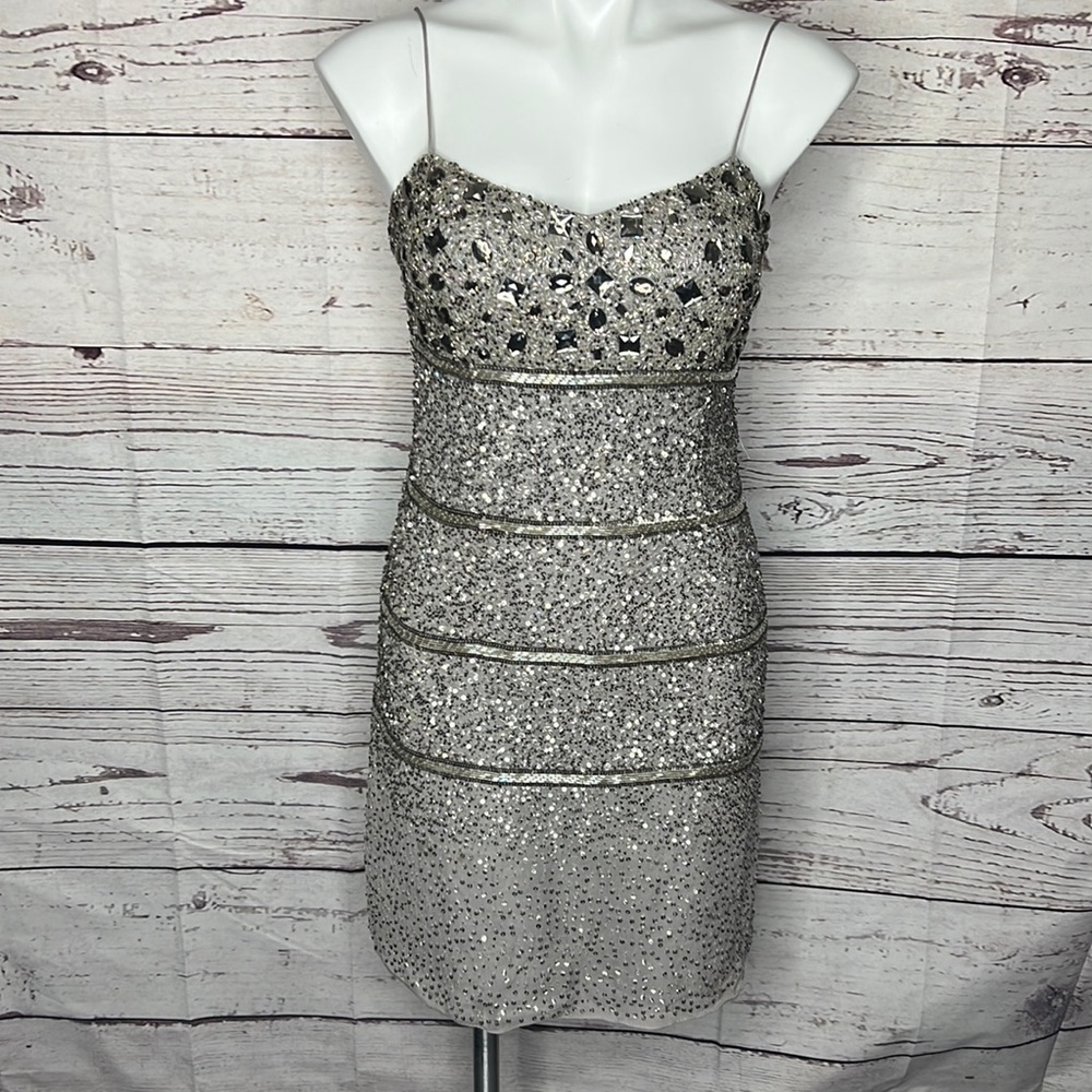 Aidan Mattox beaded cocktail dress